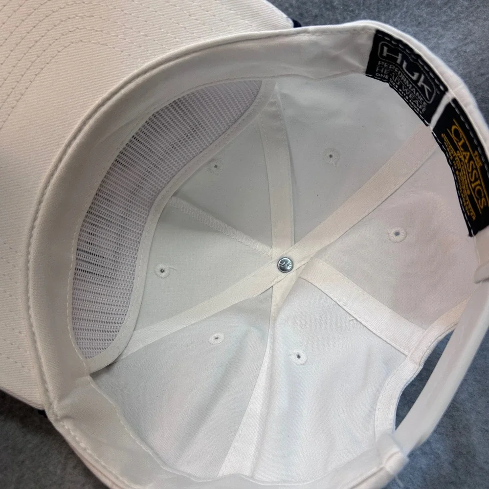 Huk Logo Patch Mens White Performance Snapback Rope Hat OSFM